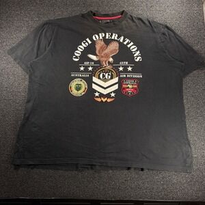 Coogi Operations Air Division Eagle Graphic T-Shirt Mens 6X Black Australia CG